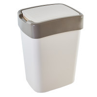 Garbage container Aleana Euro White rose / cocoa 10 l (aln 122066/white rose/cocoa)