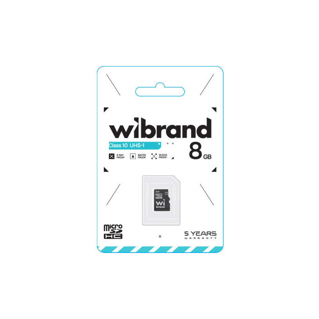 Карта пам'яті Wibrand 8GB mictoSD class 10 (WICDHC10/8GB)