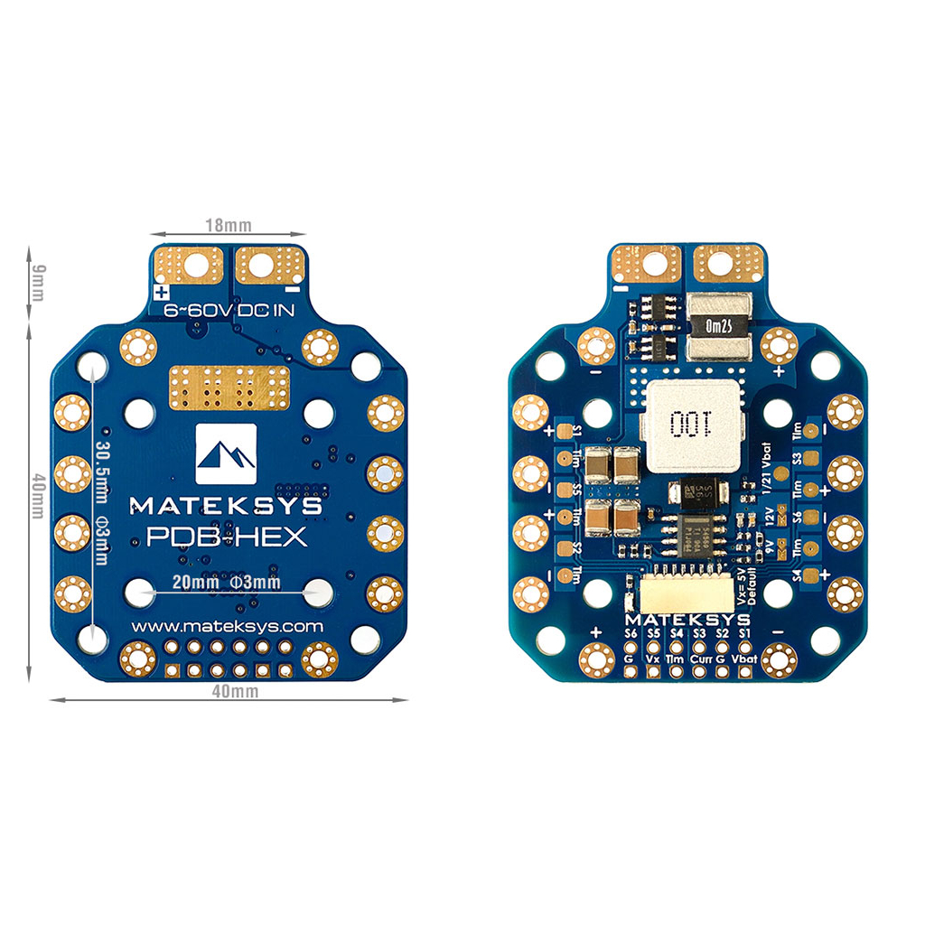 Плата розподілу живлення (PDB) MATEK PDB HEX (PDB-HEX) Плата розподілу живлення (PDB) MATEK PDB HEX (PDB-HEX)