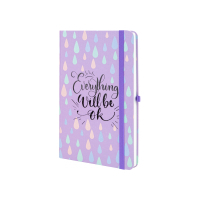 Notebook Optima A5 EVERYTHING OK, hard cover paper, eraser, line (O20812-42)