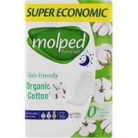 Sanitary pads Molped Pure&Soft Night 6 drops 16 pcs. (8690536829040)