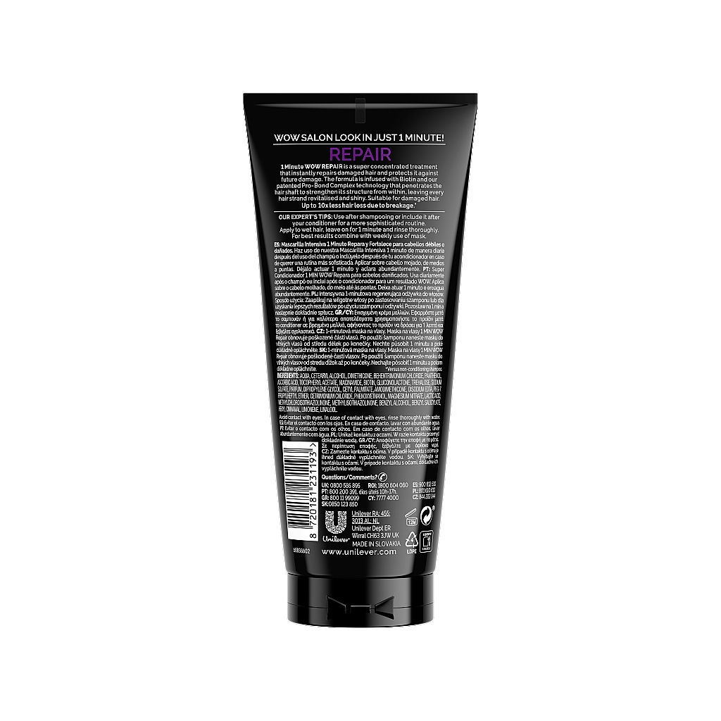 Кондиціонер для волосся Tresemme 1 Minute Wow! Відновлювальний 170 мл (8720181231193)