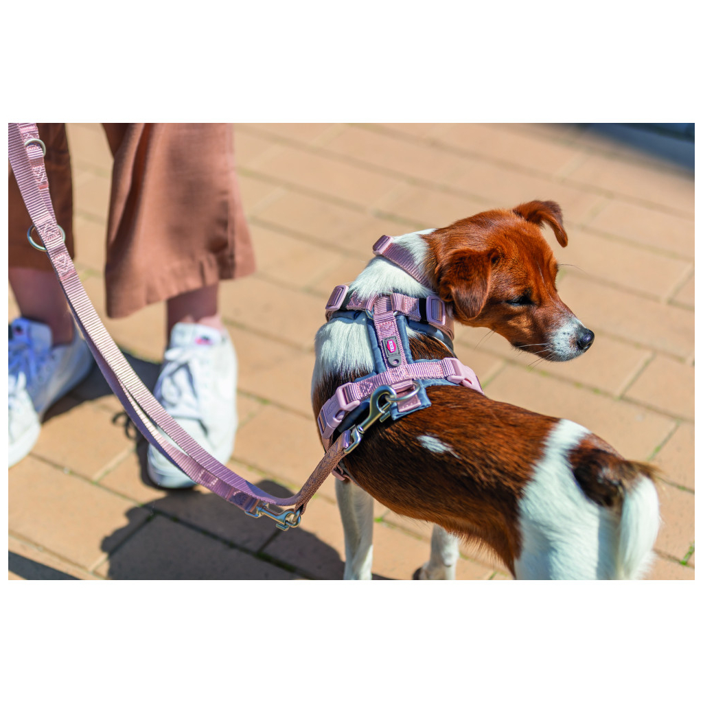 Шлея для собак Trixie Premium Трекінгова M 53-64 см 20 мм Рожево-сіра (4053032678910)