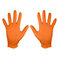 Protective gloves Neo Tools work/medical, perforated nitrile, size XL, 50 pcs., orange (97-690-XL)