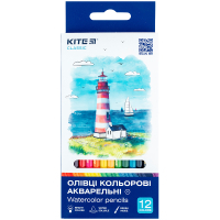 Colored pencils Kite Classic watercolor, 12 colors (K-1049)