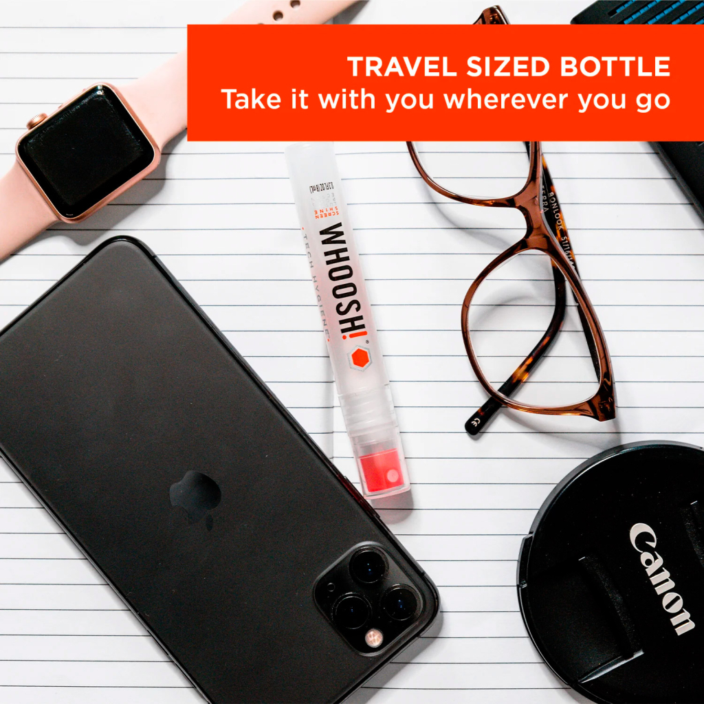 Спрей для очищення Whoosh! Screen Shine DUO 100+8ml, microfiber 14x14cm (1FG108ENFR)