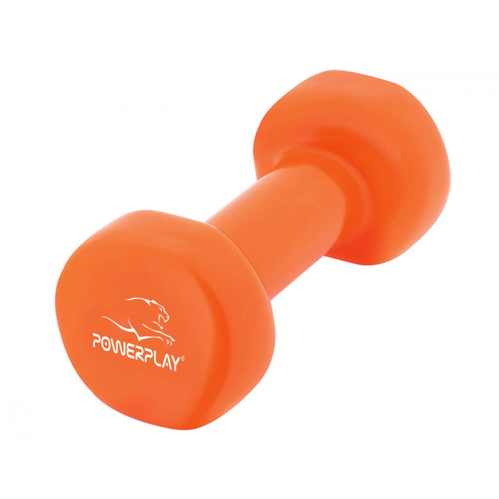 Гантель PowerPlay PP_4103 вінілова 1 кг Помаранчева (PP_4103_1kg)