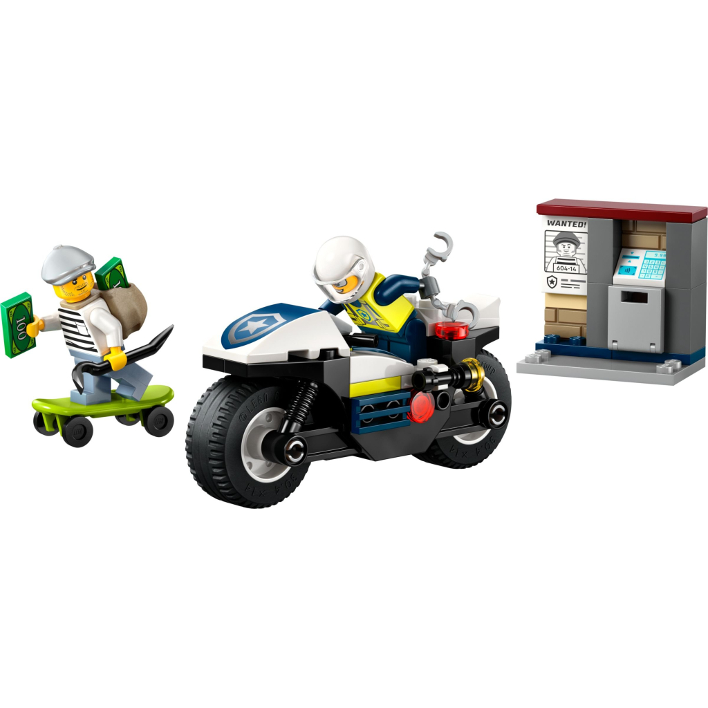 Конструктор LEGO City Переслідування на поліцейському мотоциклі (60455)