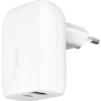 Зарядний пристрій Belkin USB-C PD25W + USB QC12W 37W White (WCB007VFWH)