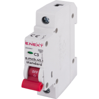 Automatic switch E.NEXT 1-p e.mcb.stand.  3A C ( 4.5kA) (s002003)