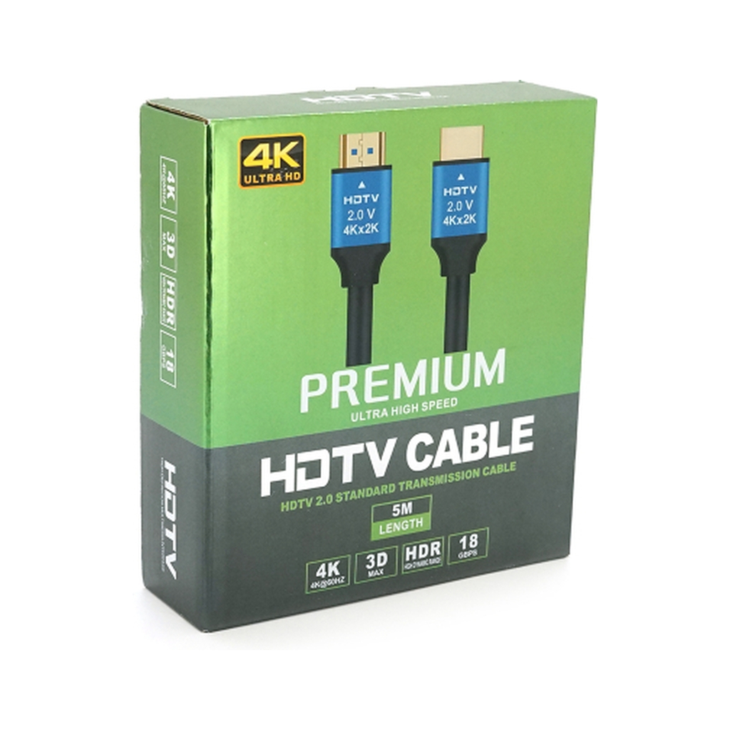 Кабель мультимедійний HDMI M to HDMI M 5.0m V2.0 4Kx2K black Merlion (YT-HDMI(M)/(M)4KV2.0-5.0m/19119) Кабель мультимедійний HDMI M to HDMI M 5.0m V2.0 4Kx2K black Merlion (YT-HDMI(M)/(M)4KV2.0-5.0m/19119)
