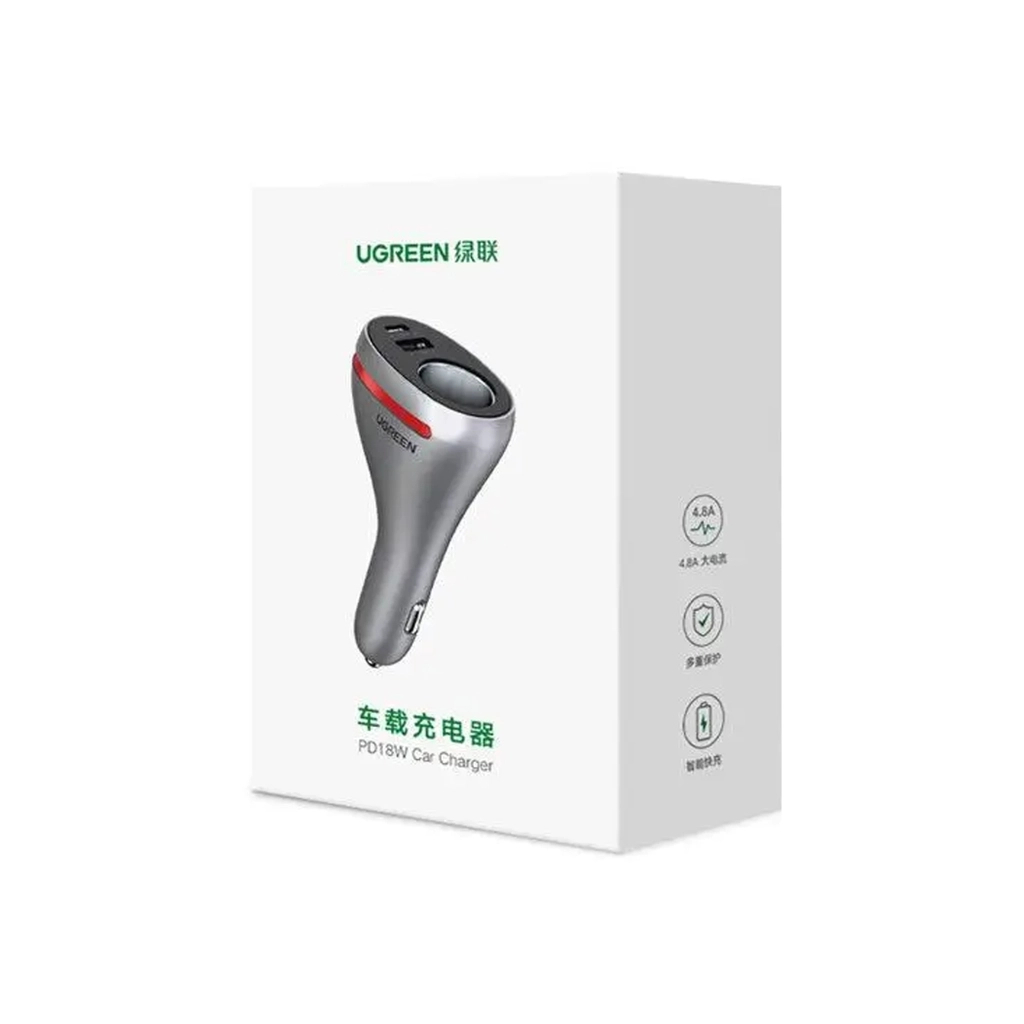 Зарядний пристрій Ugreen USBC PD20W + USB QC3.0 silver (60712) Зарядний пристрій Ugreen USBC PD20W + USB QC3.0 silver (60712)