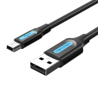 Дата кабель USB 2.0 AM to Mini 5P 0.5m black VENTION (COMBD)