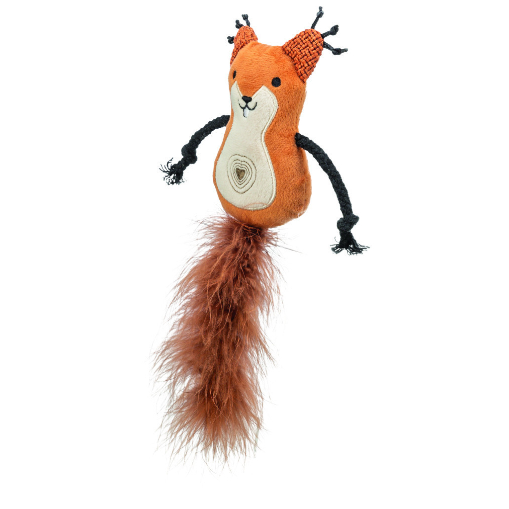 Іграшка для котів Trixie Білка з пір'ям і котячою м'ятою 24 см (4011905456812)