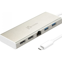 Port replicator J5create Dock-Station USB-C 6-in-1 (HDMI/PD/USB-A/USB-C/LAN) (JCD381-N)