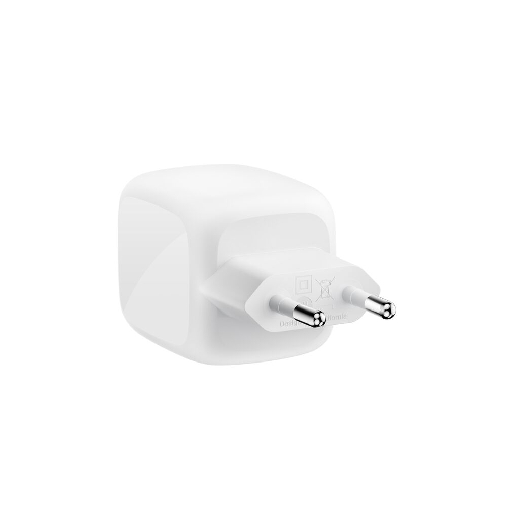 Зарядний пристрій Belkin 2xUSB-C PD67W GaN PPS + cable USB-C to USB-C 2.0m white (WCH020KQ2MWH-B6) Зарядний пристрій Belkin 2xUSB-C PD67W GaN PPS + cable USB-C to USB-C 2.0m white (WCH020KQ2MWH-B6)