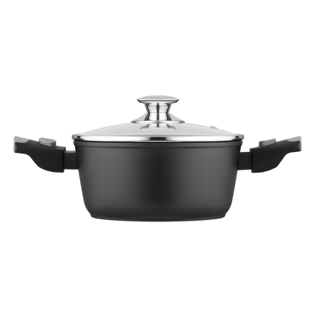 Каструля Ardesto Gemini Bari, 2.5л, алюміній, чорний (AR1925AC)