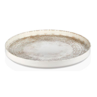 Plate By Bone series "Antico" round with 90° edge 25 cm (AN-HL-25-RD)