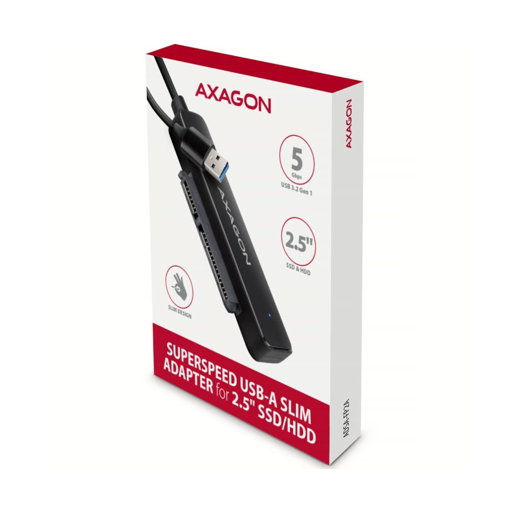 Адаптер AXAGON USB 3.0 AM to SATA 2.5" SSD/HDD 5Gbps black (ADSA-FP2A) Адаптер AXAGON USB 3.0 AM to SATA 2.5" SSD/HDD 5Gbps black (ADSA-FP2A)
