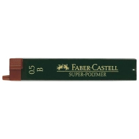 Lead for mechanical pencil Faber-Castell Super-Polymer B (diameter 0.5 mm), 12 pieces in a pencil case (16803)