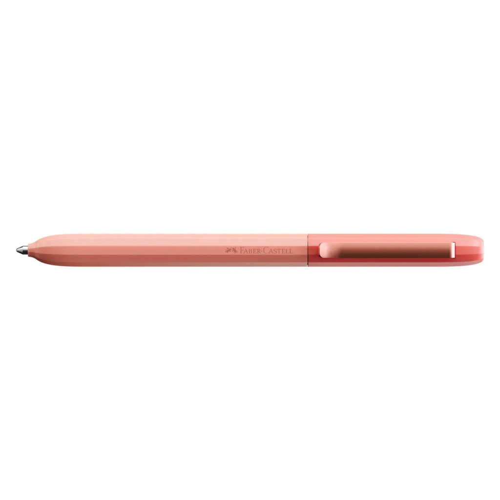 Ручка кулькова Faber-Castell поворотна серії AVORI Inner Fire, колір корпусу рожевий, синя ХВ (1,0 мм) (33071)