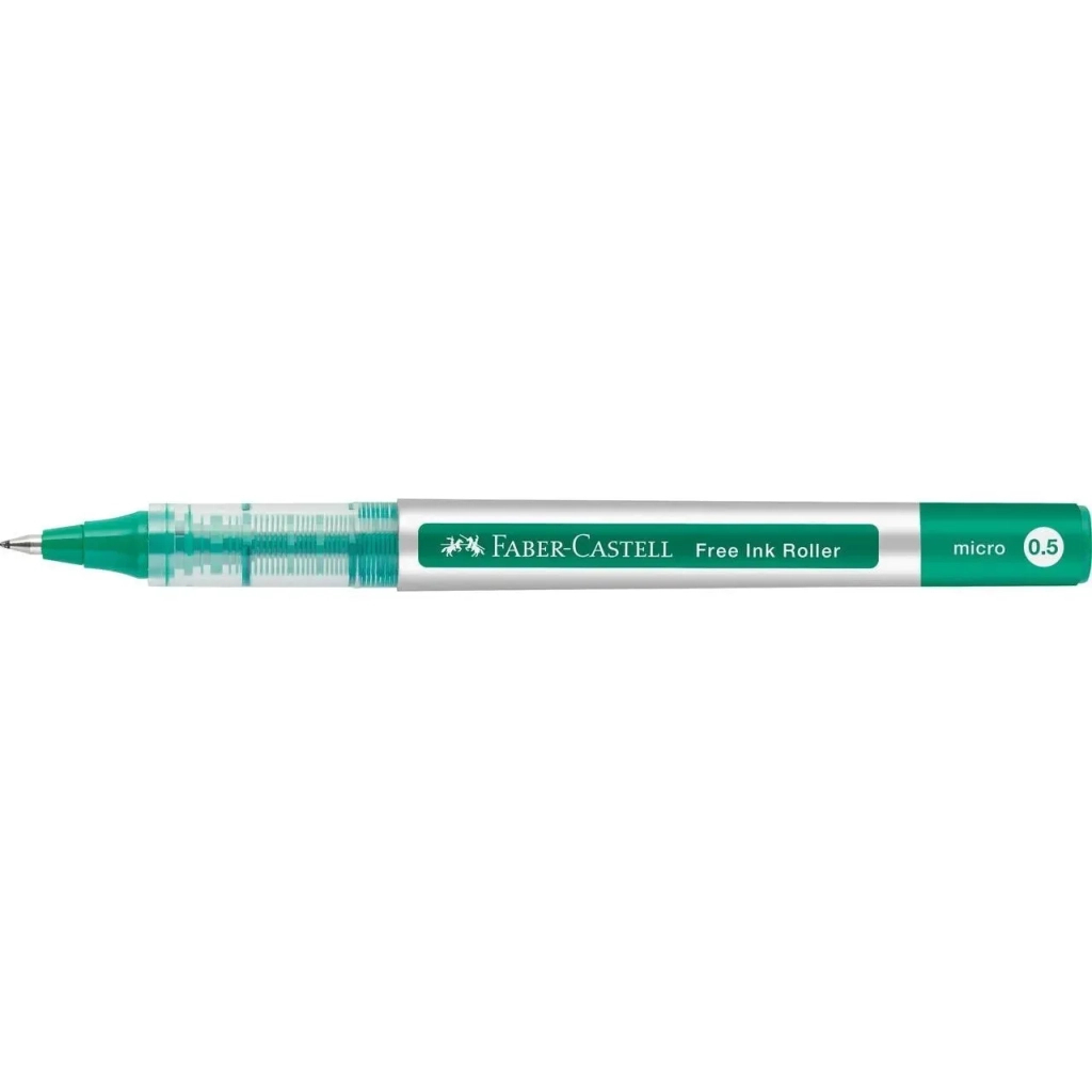 Ролер Faber-Castell Free Ink rollerball, колір чорнила зелений, 0,5 мм, одноразова (29140)
