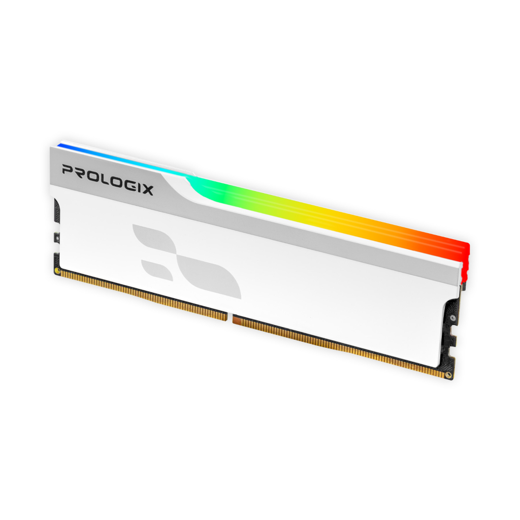 Модуль пам'яті для комп'ютера DDR5 16GB 5600 MHz Onyx White RGB Prologix (PRO16GB5600YWR5)