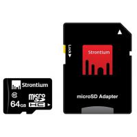 Карта пам'яті Strontium Flash 64GB microSD class10 UHS-1 (SR64GTFC10A)