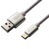 Дата кабель USB 2.0 AM to Type-C 1.0m Silver Grand-X (FC01)