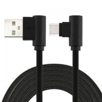 Дата кабель USB Type-C 2A Comfort L-shape Black 1m Cord (CDC-T1-2B)