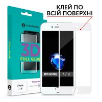 Скло захисне MakeFuture 3D Apple iPhone 7/8 White (MG3D-AI7/8W)