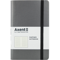 Блокнот Axent Partner Soft, 125х195, 96арк, кліт, сірий (8206-15-A)