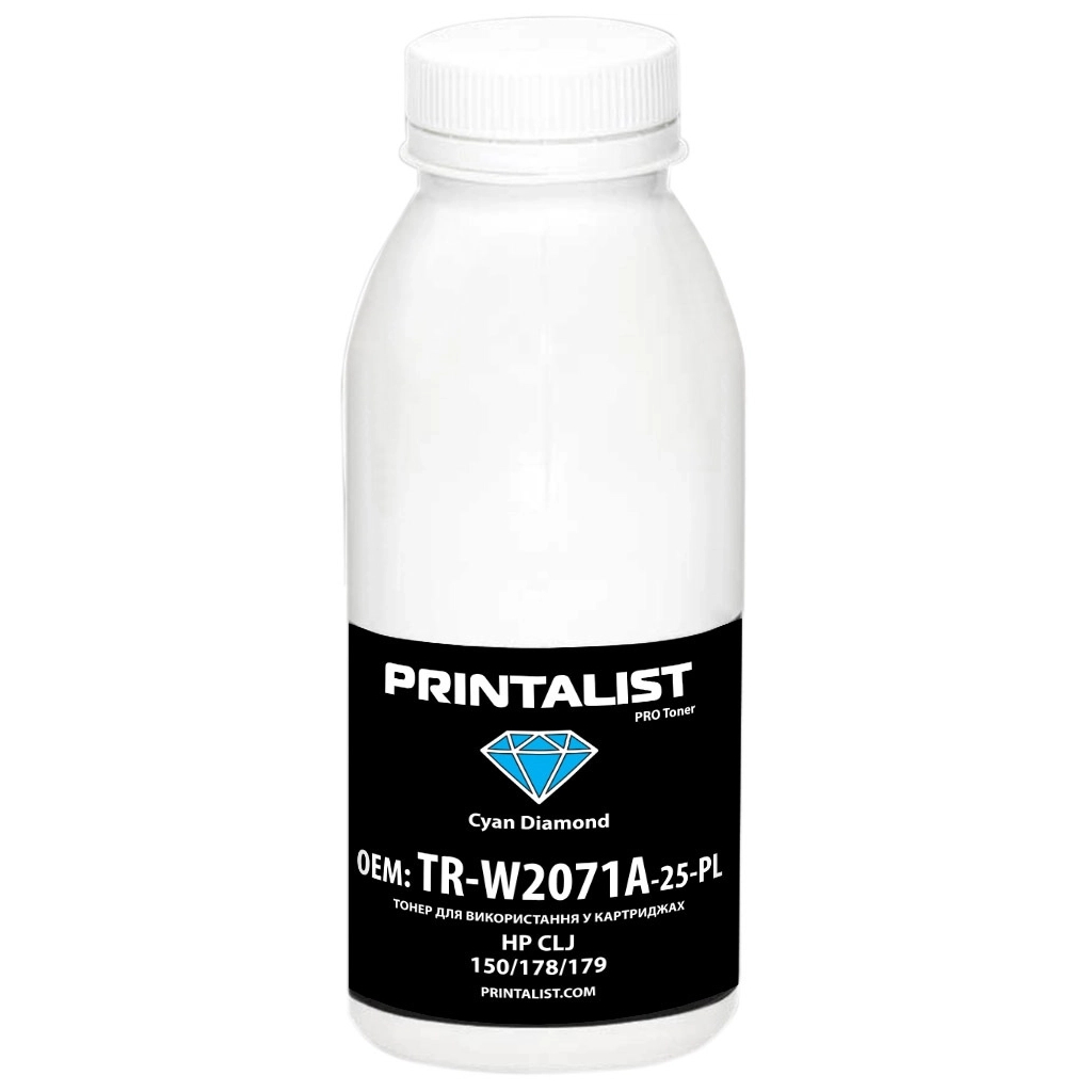 Тонер HP CLJ 150/178/179, 25г Cyan Printalist (TR-W2071A-25-PL) Тонер HP CLJ 150/178/179, 25г Cyan Printalist (TR-W2071A-25-PL)