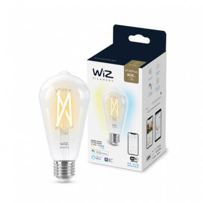 Розумна лампочка WiZ E27 7W(60W 806Lm) ST64 2700-6500K філаментна Wi-Fi (929003018601)