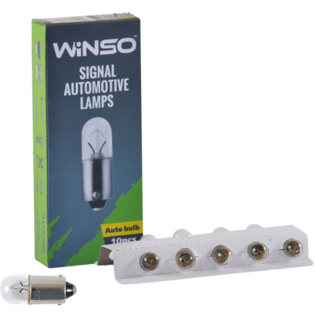 Автолампа WINSO T4W 4W BA9s (725170) Автолампа WINSO T4W 4W BA9s (725170)