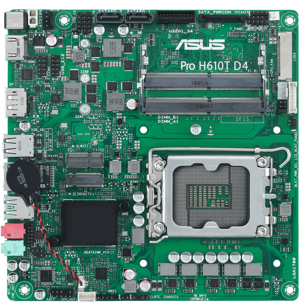 Материнська плата ASUS PRO H610T D4-CSM Материнська плата ASUS PRO H610T D4-CSM