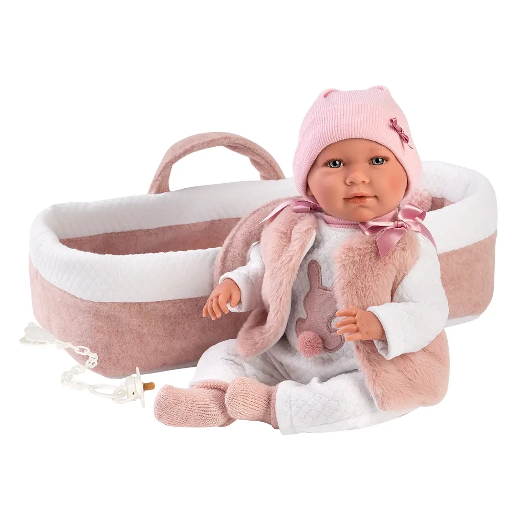 Лялька Llorens Mimi Lloron Capazo Rosa, 40 см (74012) Лялька Llorens Mimi Lloron Capazo Rosa, 40 см (74012)
