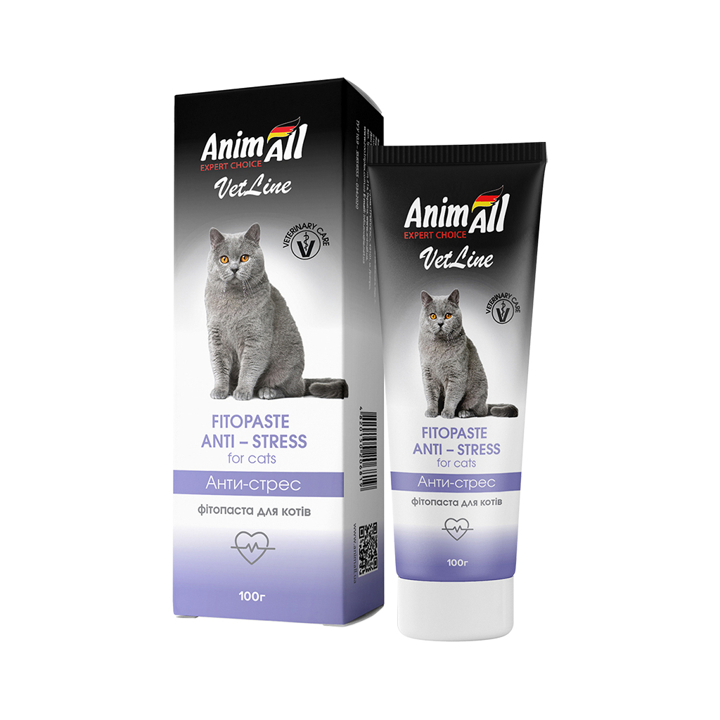 Паста для тварин AnimAll VetLine стоп стрес для кішок 100 г (4820150206819)