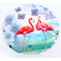 MirSon beach towel No. 5053 Summer Time Bright flamingo 150x150 cm (2200003180664)