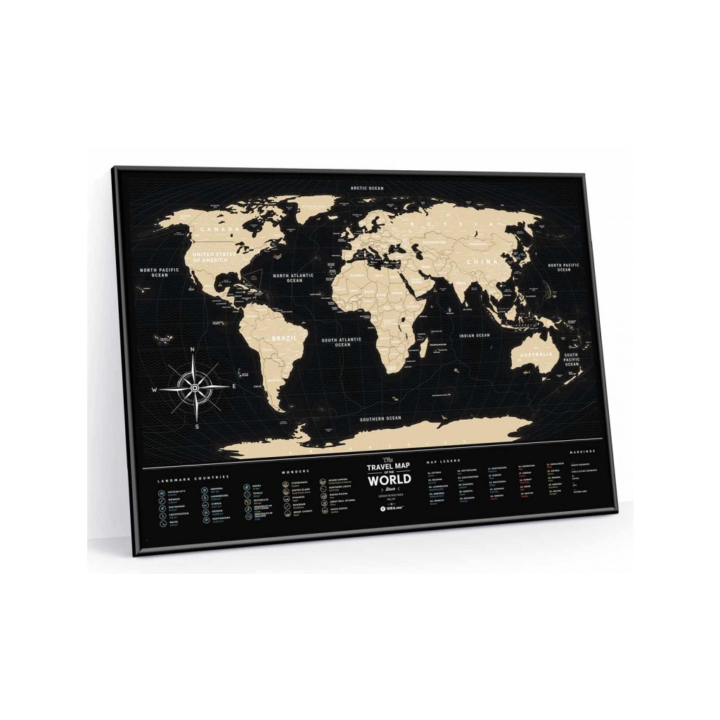 Скретч карта 1DEA.me Travel Map Black World (13007)