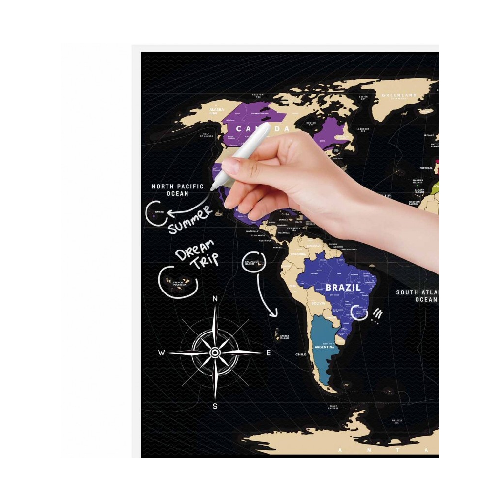 Скретч карта 1DEA.me Travel Map Black World (13007)