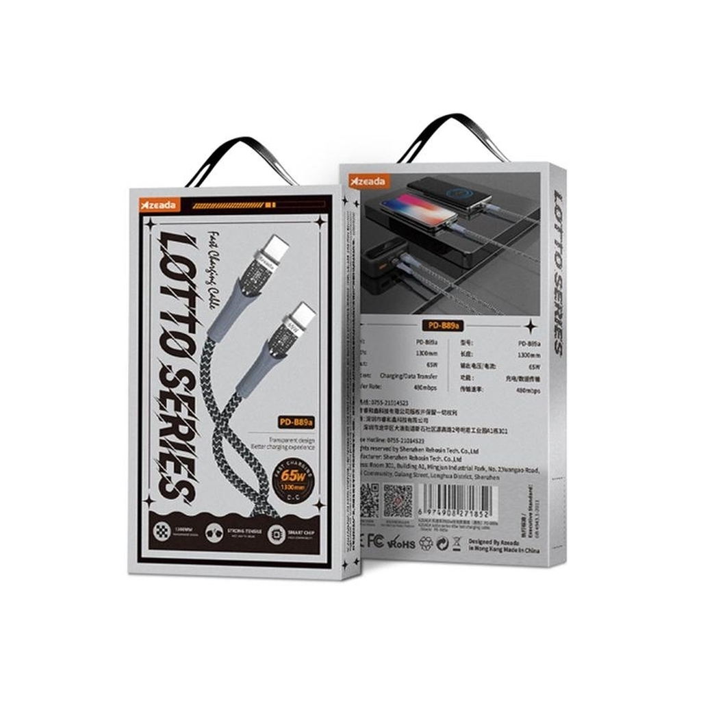 Дата кабель USB-C to USB-C 1.3m Lotto PD-B89CC Black Proda (PD-B89 (C-C)-BK) Дата кабель USB-C to USB-C 1.3m Lotto PD-B89CC Black Proda (PD-B89 (C-C)-BK)