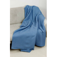 Plaid Provence knitted Sweet Home Kosa cornflower 130x170 cm (4823093444874)