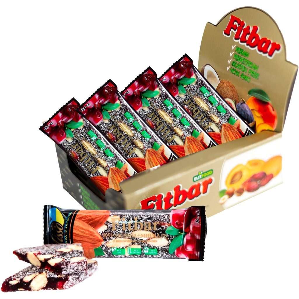 Батончик Misso Fitbar Журавлина и Мигдаль 30 г (4820232570449)