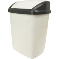 Контейнер для сміття Горизонт Домік Білий мармур 5 л (гор-02035/білий мармур)