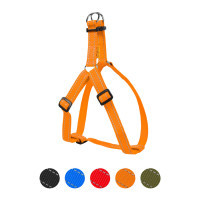 Harness for dogs Dog Extreme made of nylon adjustable W 25 mm H: 60-90 cm orange (06684)