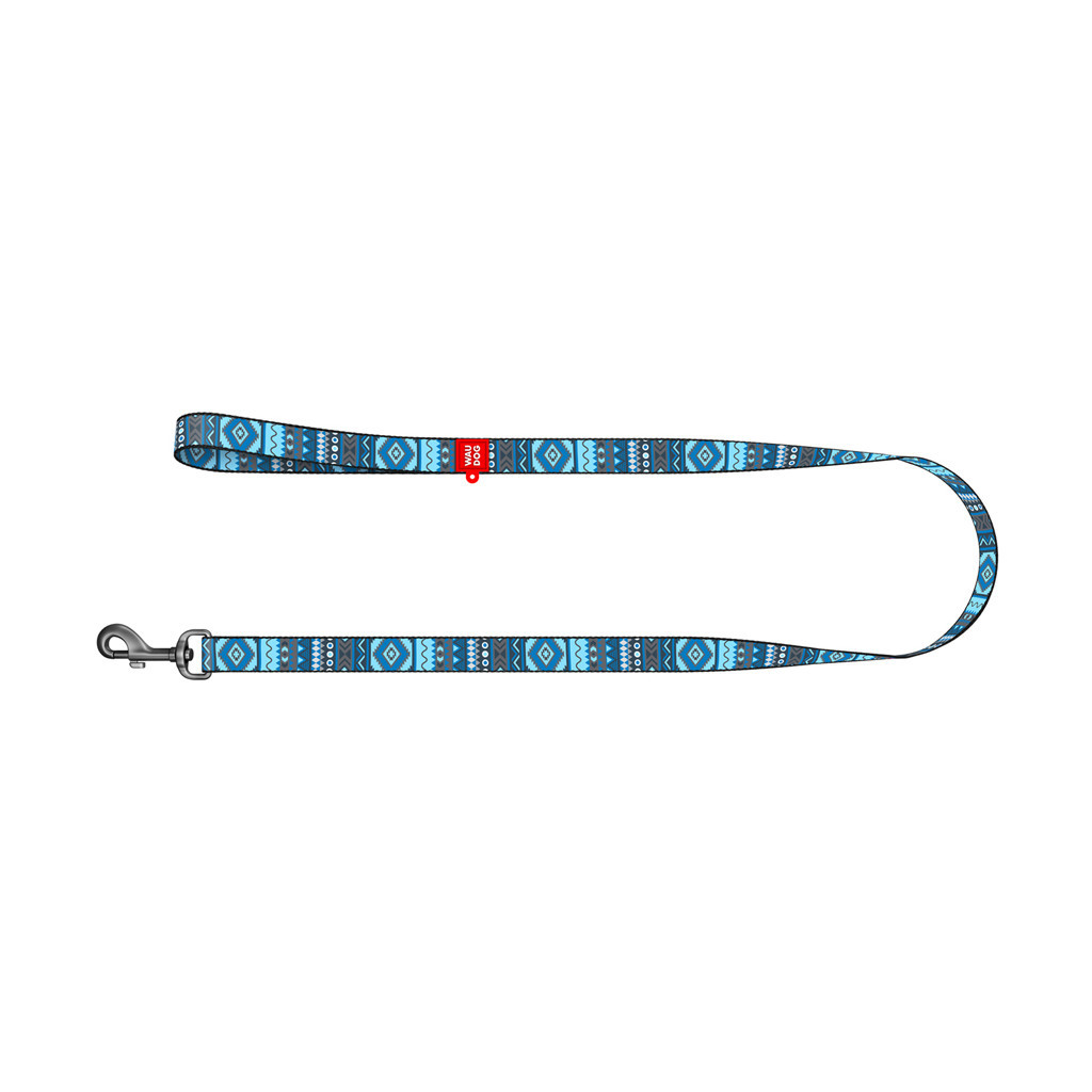Повідець для собак WAUDOG Nylon "Етно синій" S (4597)
