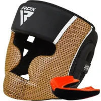 Боксерський шолом RDX Aura Plus T-17 Black Golden S (HGR-T17BGL-S+)