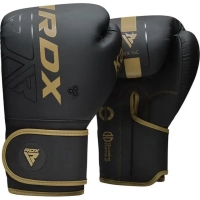 Боксерські рукавички RDX F6 Kara Matte Golden 10 унцій (BGR-F6MGL-10OZ)