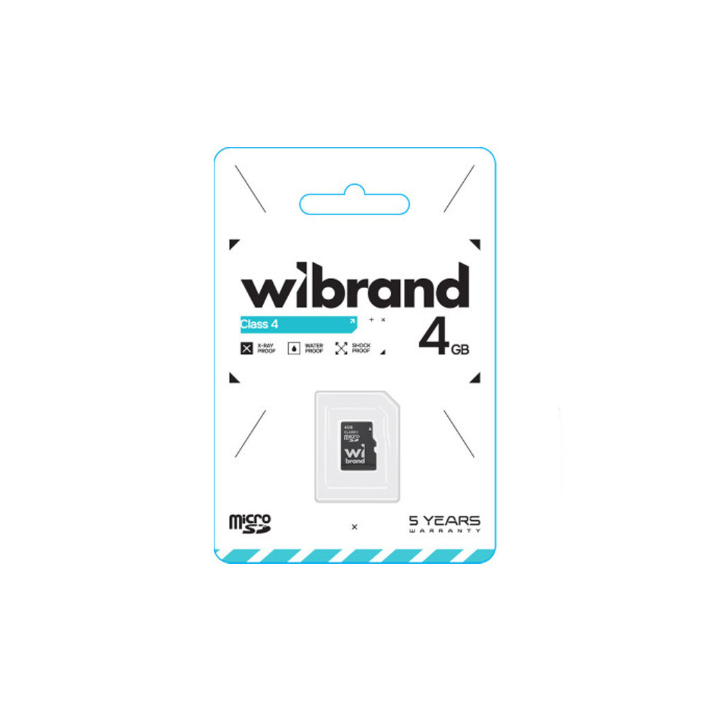 Карта пам'яті Wibrand 4GB mictoSD class 4 (WICDC4/4GB)